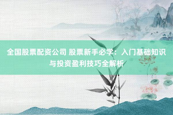 全国股票配资公司 股票新手必学：入门基础知识与投资盈利技巧全解析