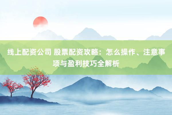 线上配资公司 股票配资攻略:怎么操作、注意事项与盈利技巧全解析