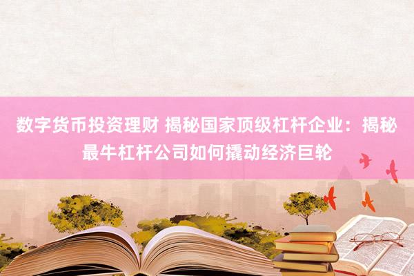数字货币投资理财 揭秘国家顶级杠杆企业：揭秘最牛杠杆公司如何撬动经济巨轮