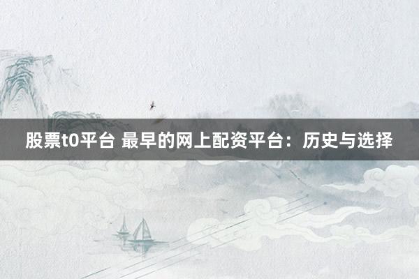 股票t0平台 最早的网上配资平台：历史与选择